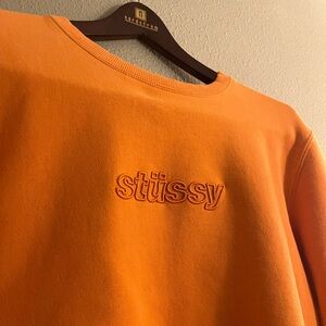 Stussy Orange Crewneck Sweater